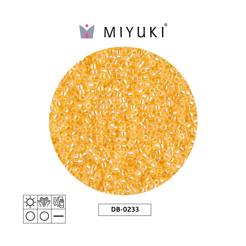 Miyuki delica 11/0 DB0233 claro amarillo ceylon perlado x 50g