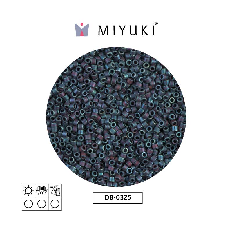 Miyuki delica 11/0 DB0325 matt metalizado azul AB x 50g