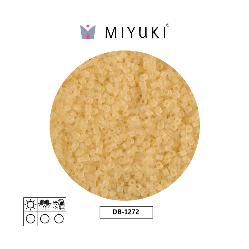 Miyuki delica 11/0 DB1272 transparente mate claro beige x 50g