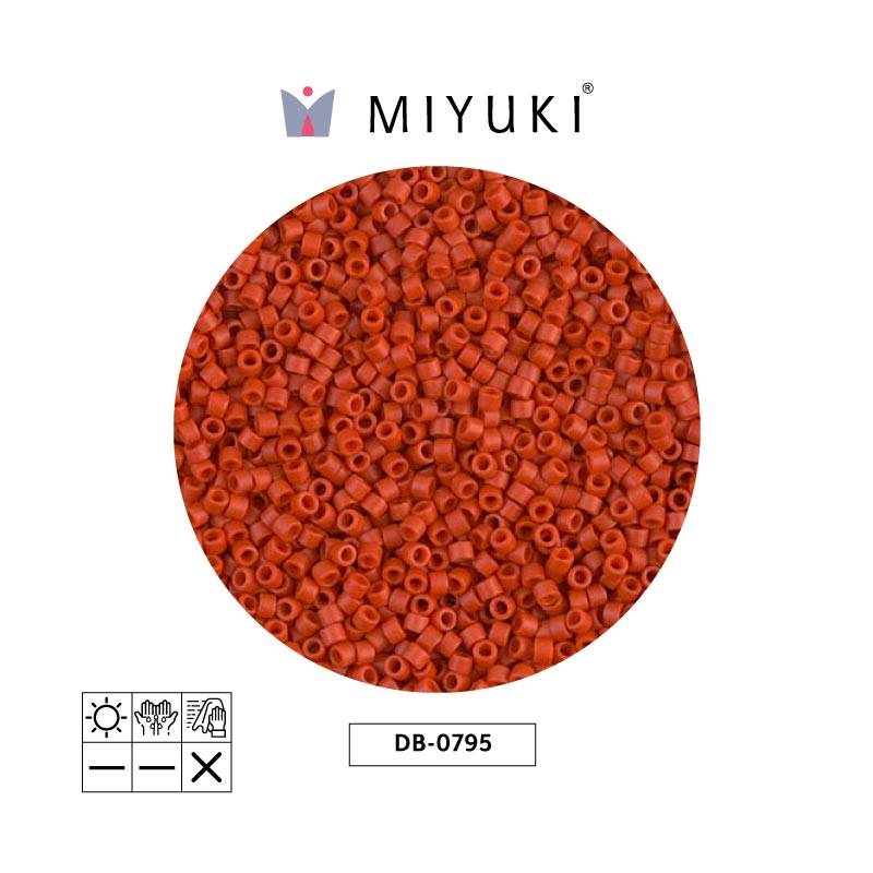 Miyuki delica 11/0 DB0795 matt opaco vermillion x 50gr