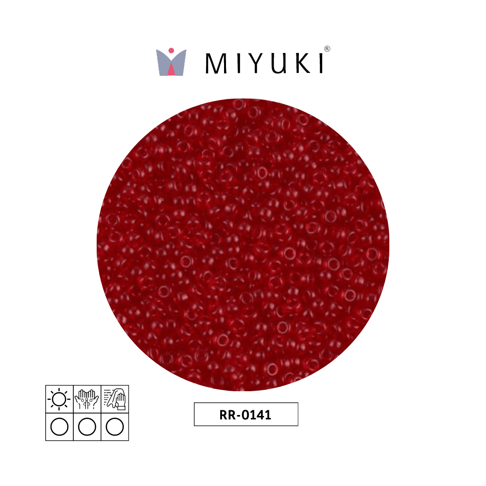 Mostacilla Miyuki rocalla 11/0 RR0141 transparente ruby x 250g