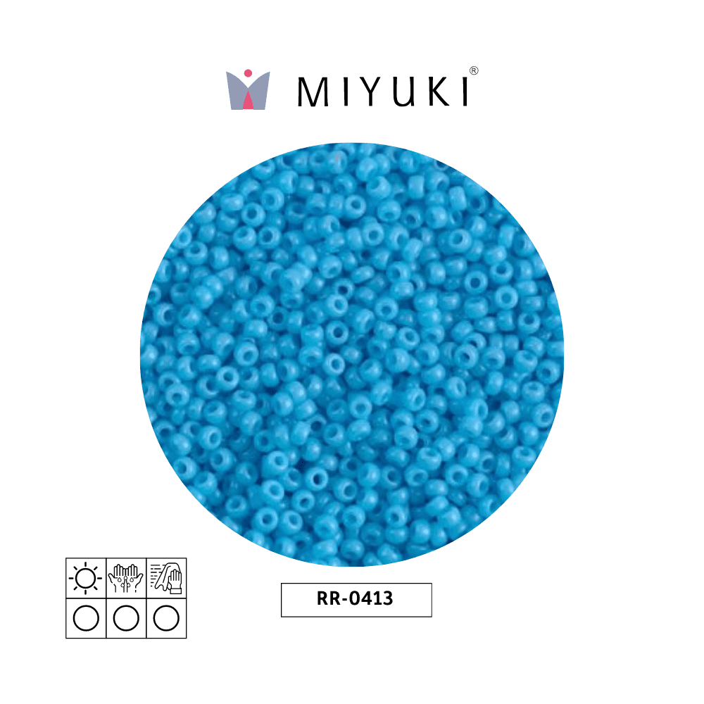 Mostacilla Miyuki rocalla 11/0 RR0413 opaco azul turquesa azul x 250g