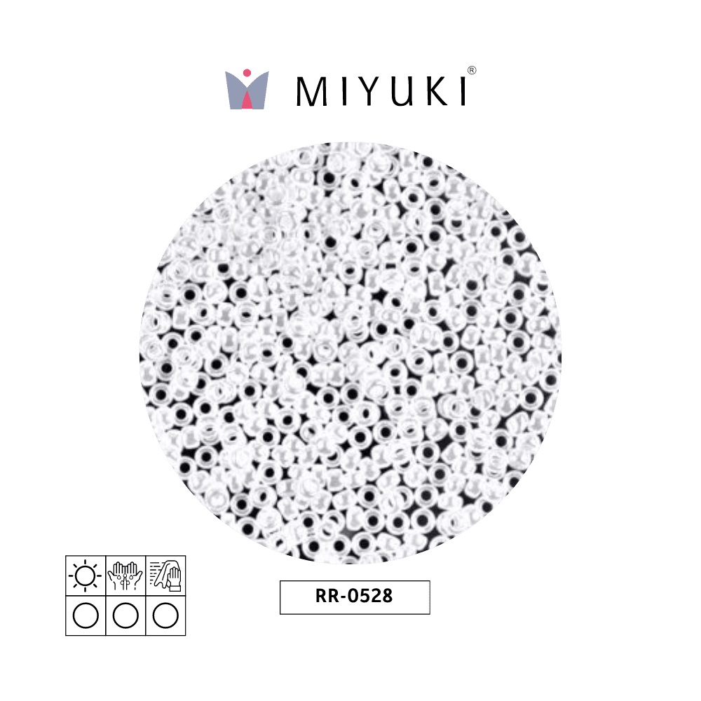 Mostacilla Miyuki rocalla 11/0 RR0528 blanco perla Ceylon perlado x 250g