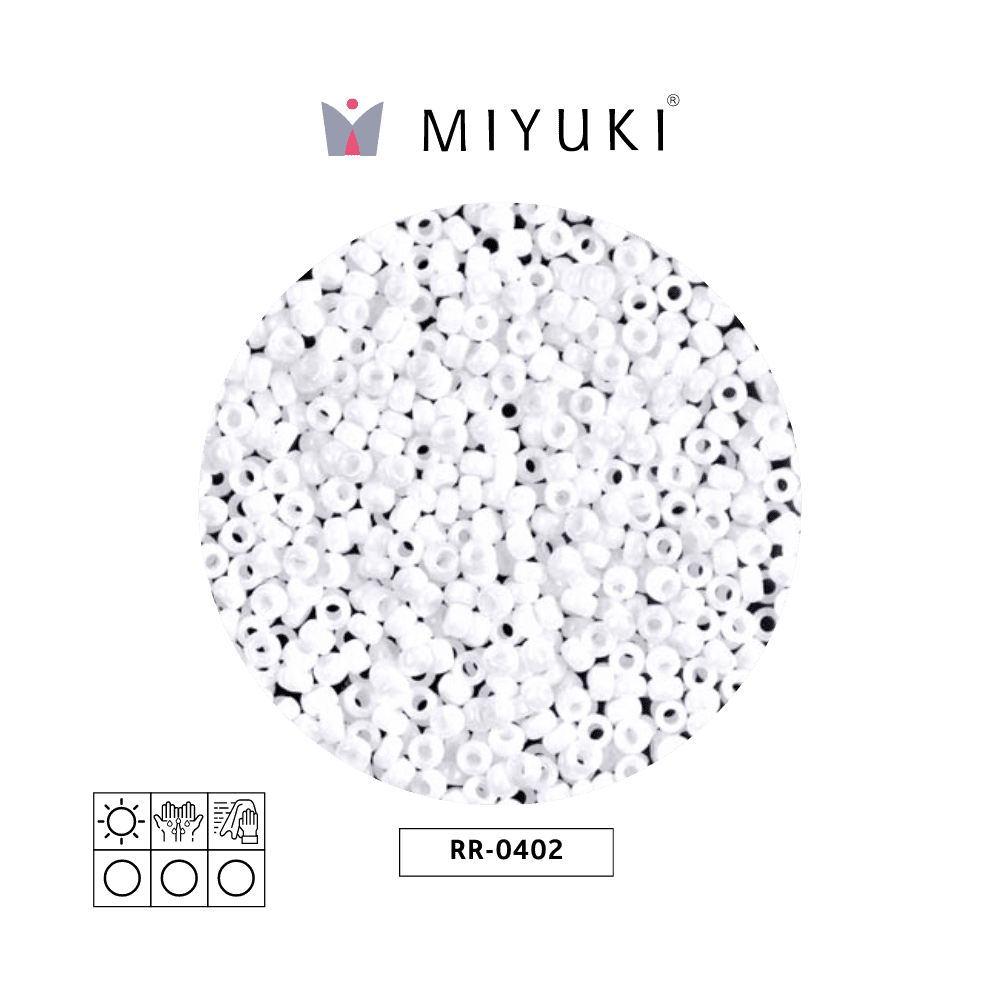 Mostacilla Miyuki rocalla 15/0 RR0402 blanco x 250g