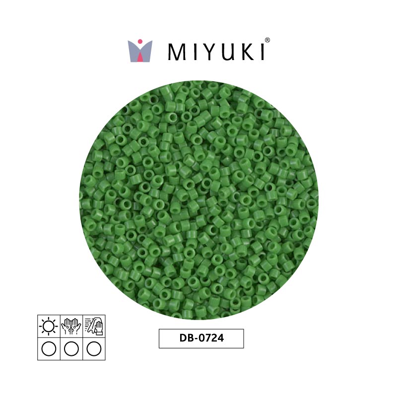 Miyuki delica 11/0 DB0724 opaco verde x 50g