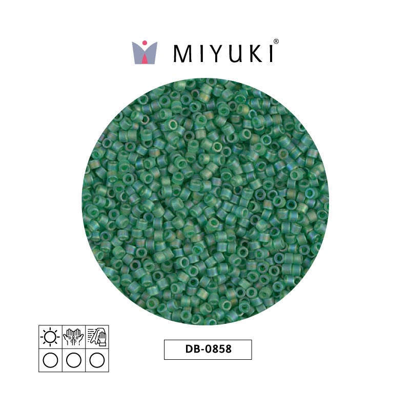 Miyuki delica 11/0 DB0858 mate claro verde AB x 50g