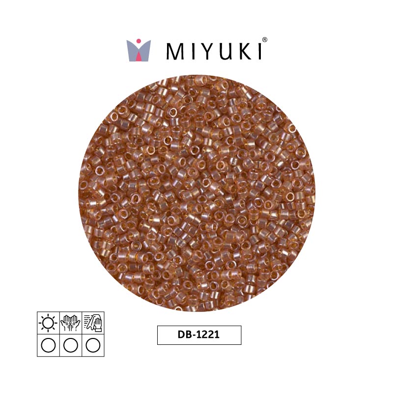 Miyuki delica 11/0 DB1221 transparente marigold lusterr x 50g