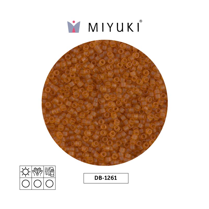 Miyuki delica 11/0 DB1261 mate transparente marigold x 50gr