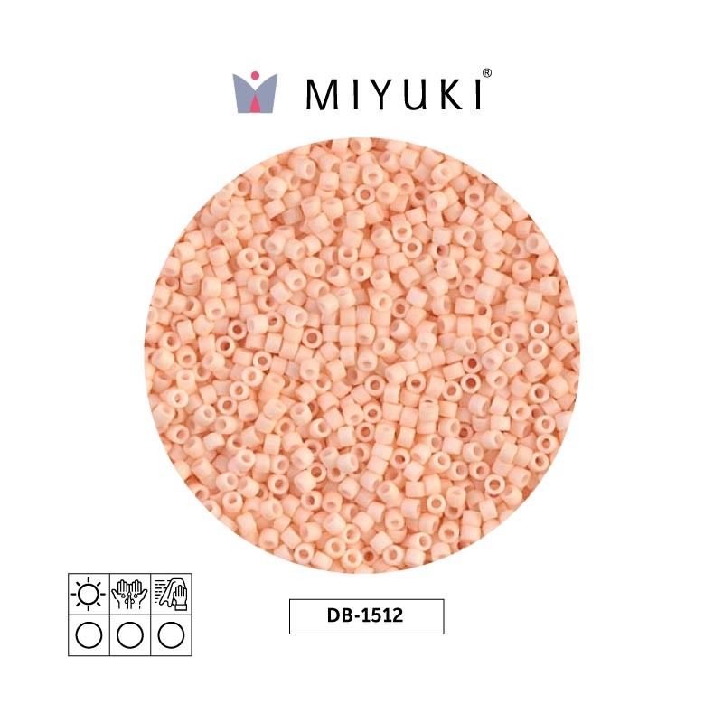 Miyuki delica 11/0 DB1512 mate opaco claro durazno x 50g