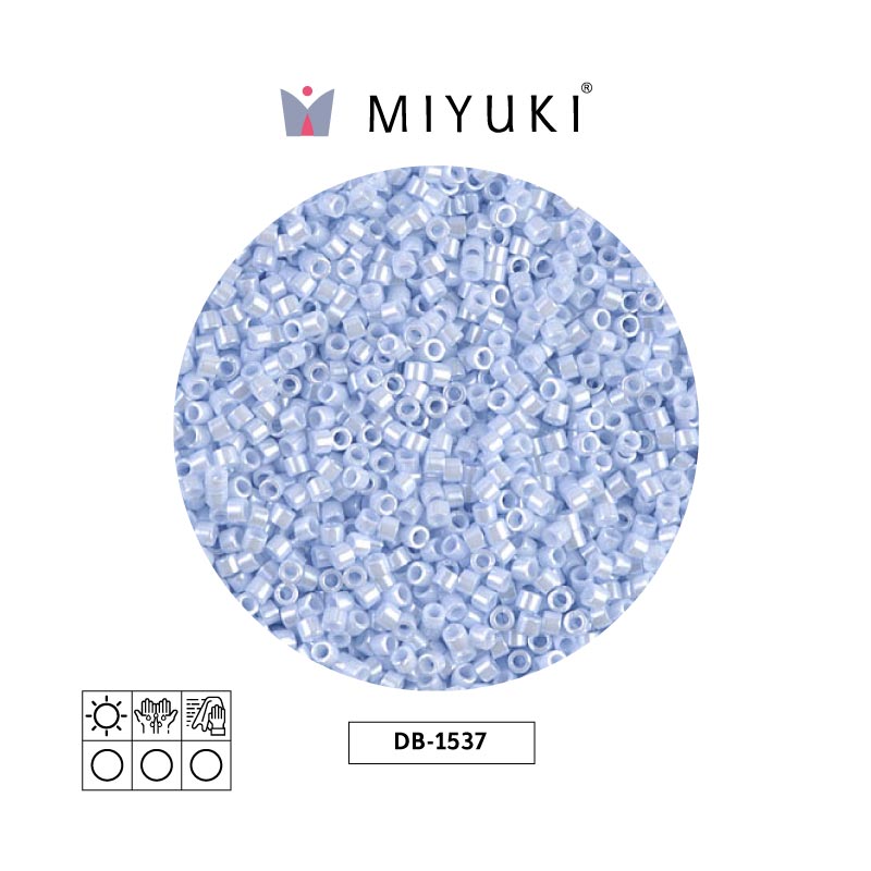 Miyuki delica 11/0 DB1537-1 claro cielo azul ceylon perlado x 50g