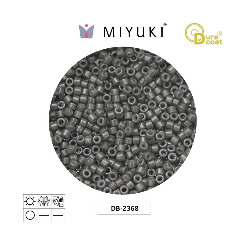 Miyuki delica 11/0 DB2368 duraco opaco charcoal x 50g