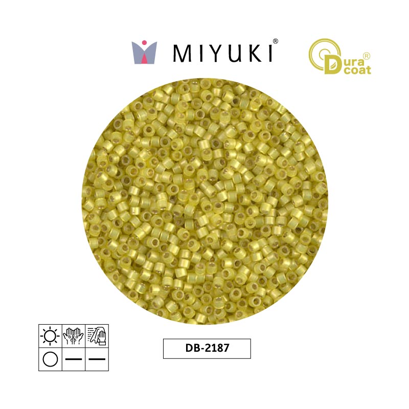 Miyuki delica 11/0 DB2187 Duracoat citron x 50gr
