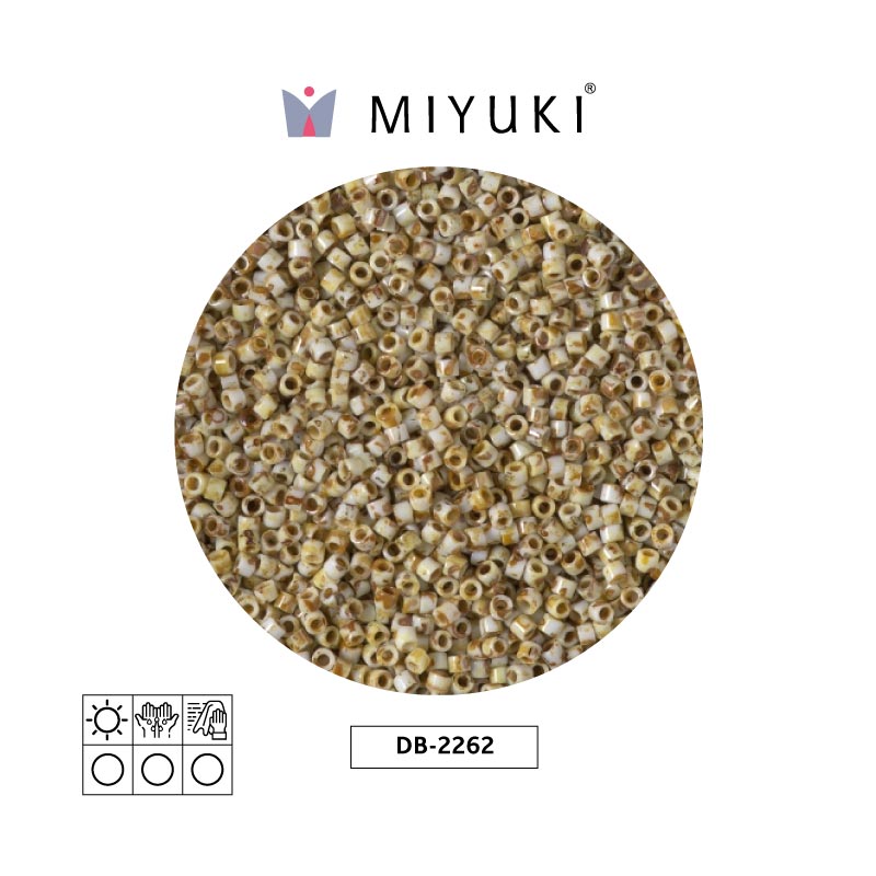 Miyuki delica 11/0 DB2262 opa amarillo picasso x 50gr