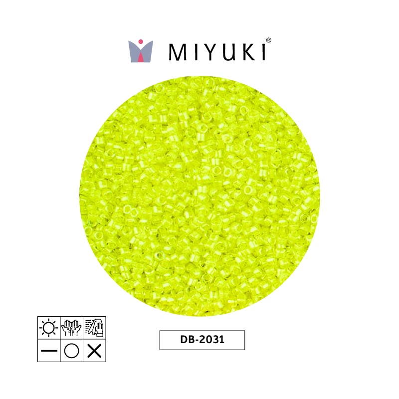 Miyuki delica 11/0 DB2031 neon verde aid x 50g