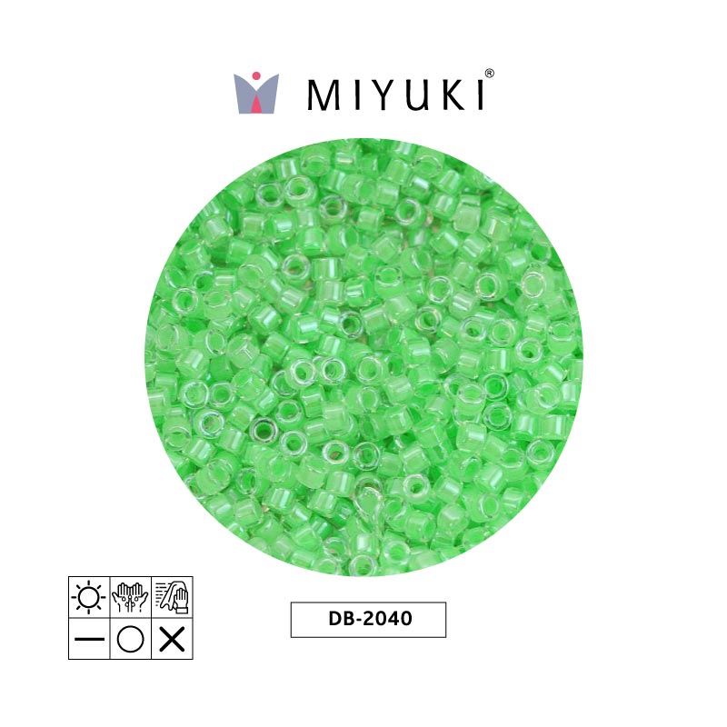 Miyuki delica 11/0 DB2040 neon verde x 50gr