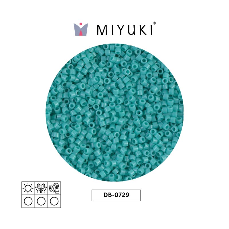 Miyuki delica 11/0 DB0729 azul turquesa opaco x 50gr