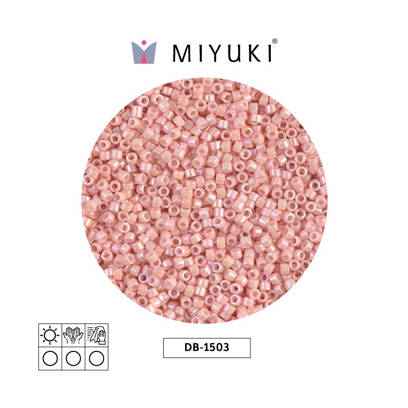Miyuki delica 11/0 DB1503 opaco claro salmon AB x 50g
