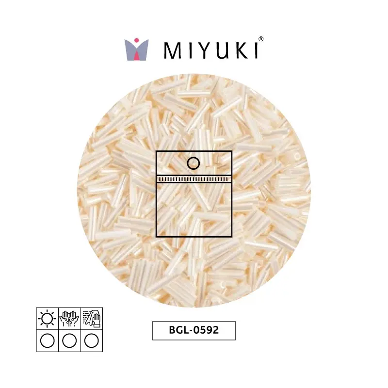 Miyuki bugle 6mm BGL0592 antique marfil perla Ceylon perlado x 25g