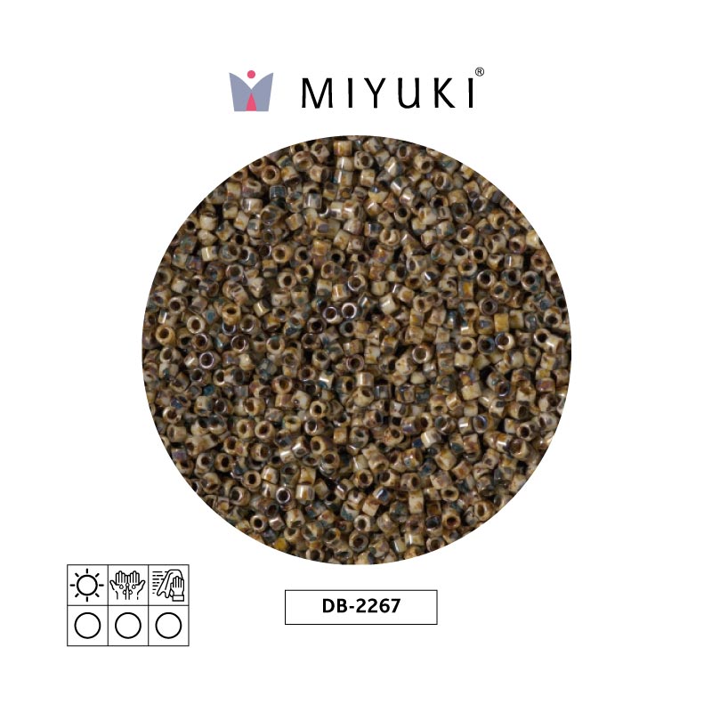 Miyuki delica 11/0 DB2267 opaq café picasso x 50g