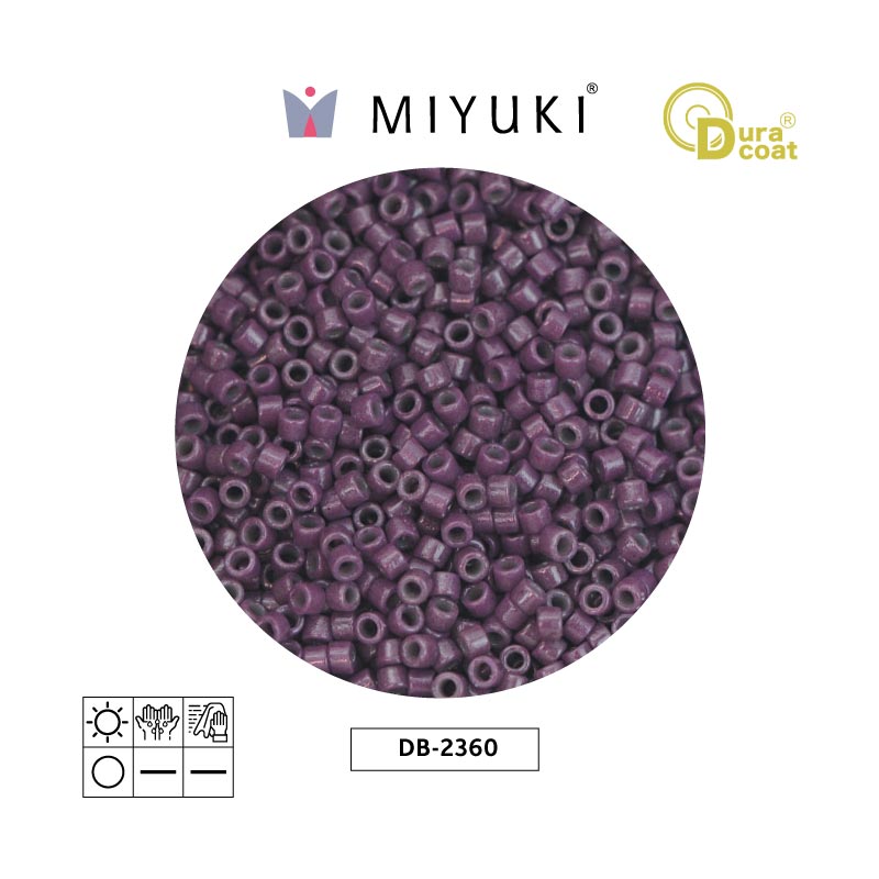 Miyuki delica 11/0 DB2360 durac opaco oscuro morado x 50g