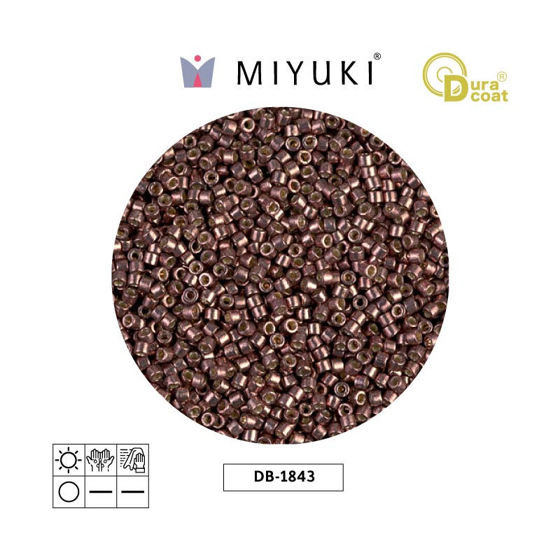 Miyuki delica 11/0 DB1843 galvanizado claro copper x 50gr