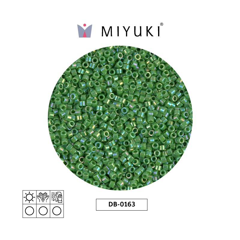 Miyuki delica 11/0 DB0163 opaco verde AB x 50g