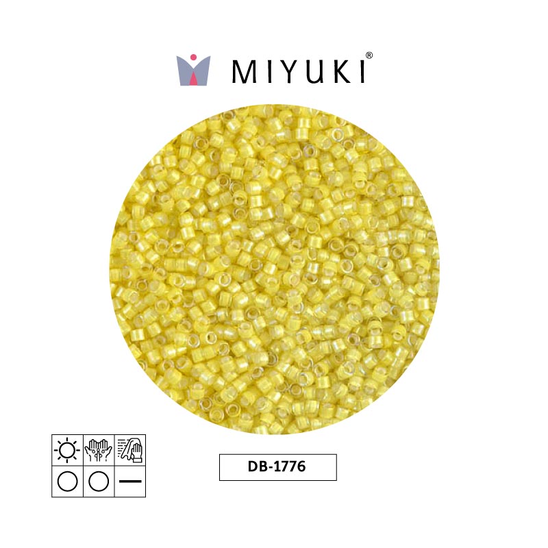 Miyuki delica 11/0 DB1776 forrado amarillo AB x 50g