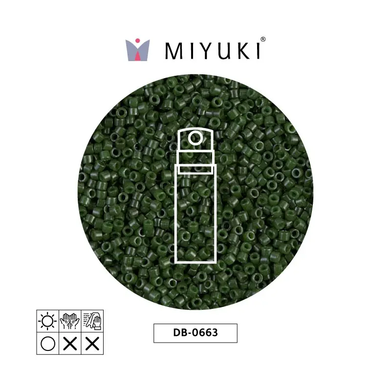 Miyuki delica 11/0 DB0663 opaco verde x 10g