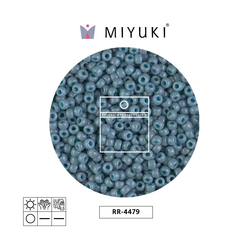 Mostacilla Miyuki rocalla 8/0 RR4479 moody azul  x 25g