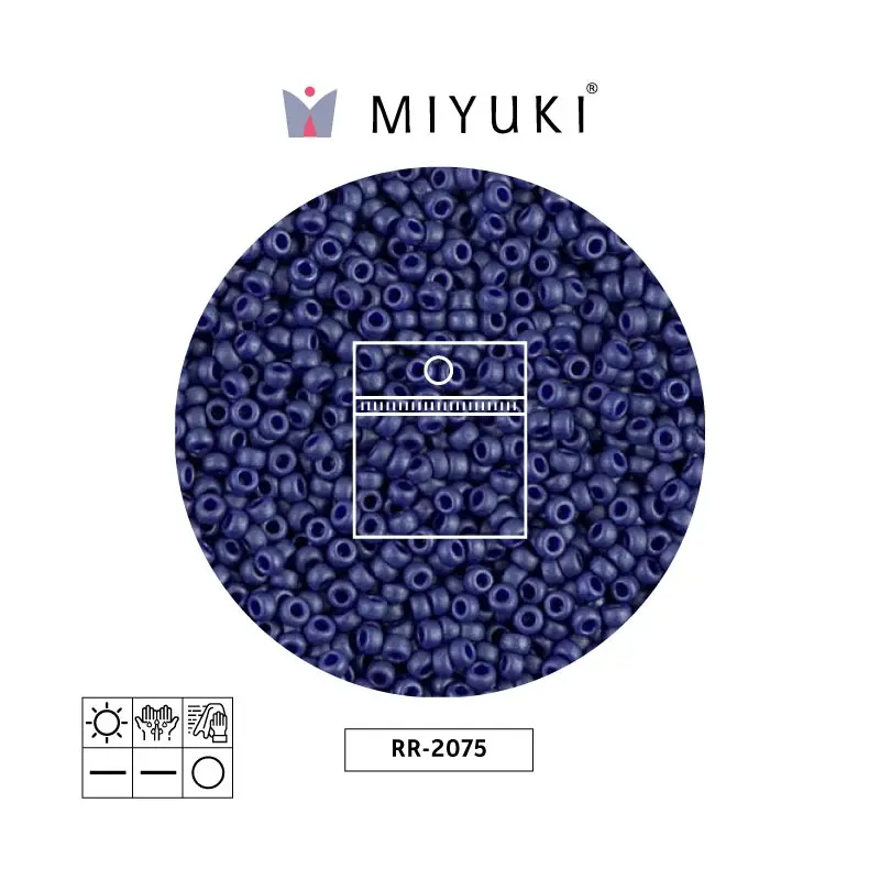 Mostacilla Miyuki rocalla 11/0 RR2075 mate azul x 25g