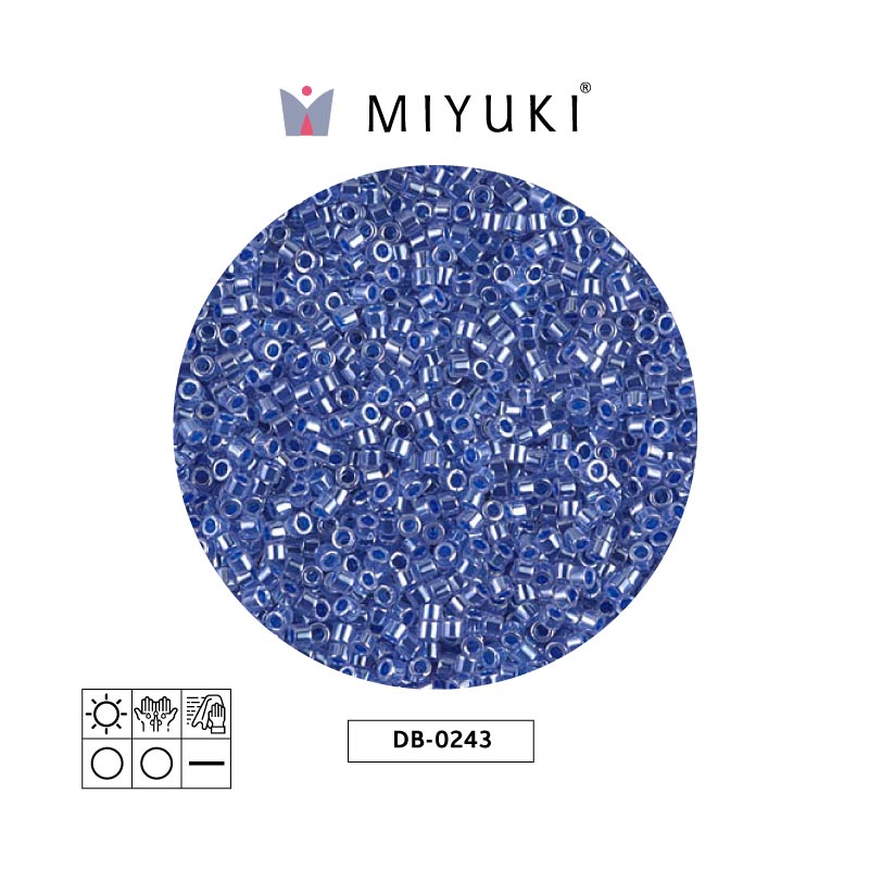 Miyuki delica 11/0 DB0243 azul ceylon perlado x 50g