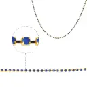 Cadena strass #25 azul 2.5mm/Gilt x m