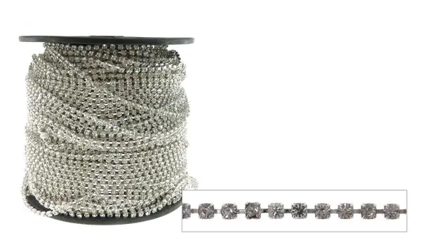 Cadena strass MCSS12/SP crystal x m