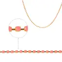 Cadena strass #9 rosado 2.5mm/Gilt x m