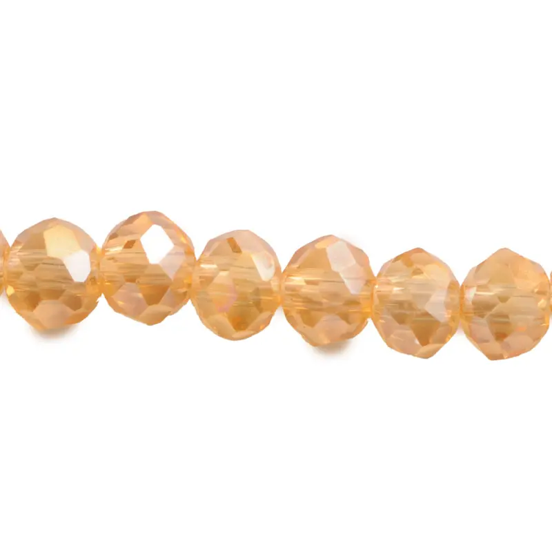 Murano rondela facetada 4mm lt col topaz AB 58 x 148 unds