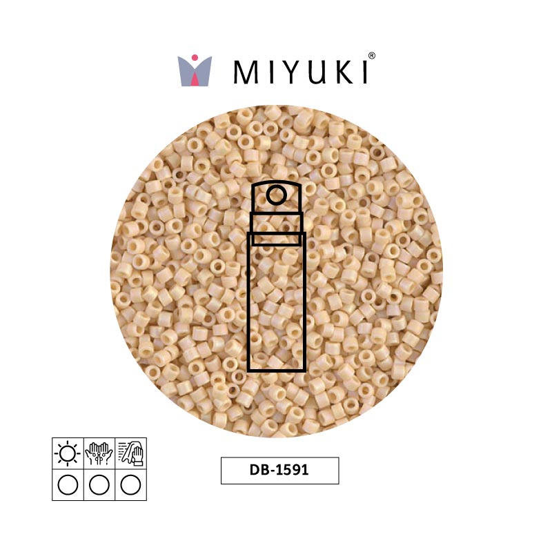 Miyuki delica 11/0 DB1591 mate opaco crema AB x 10g