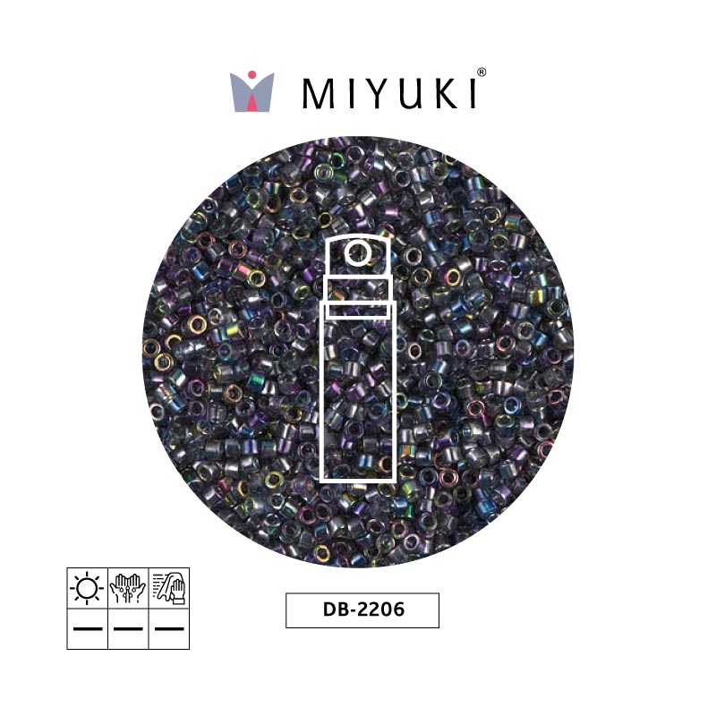Miyuki delica 11/0 DB2206 magic azul x 10g