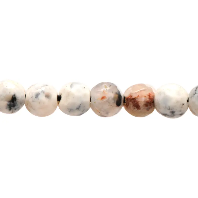 Sarta redonda facetada 4mm fire agate ash x 97 unds