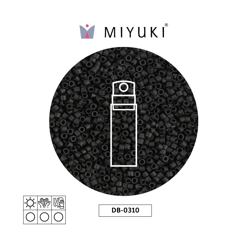 Miyuki delica 11/0 DB0310 negro mate x 10gr