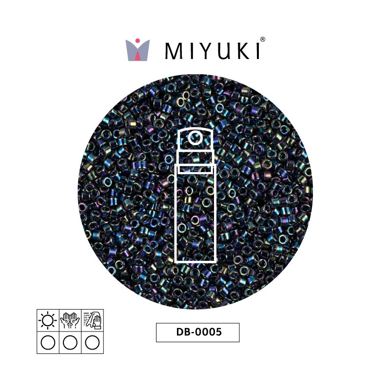 Miyuki delica 11/0 DB0005 negro AB x 10g