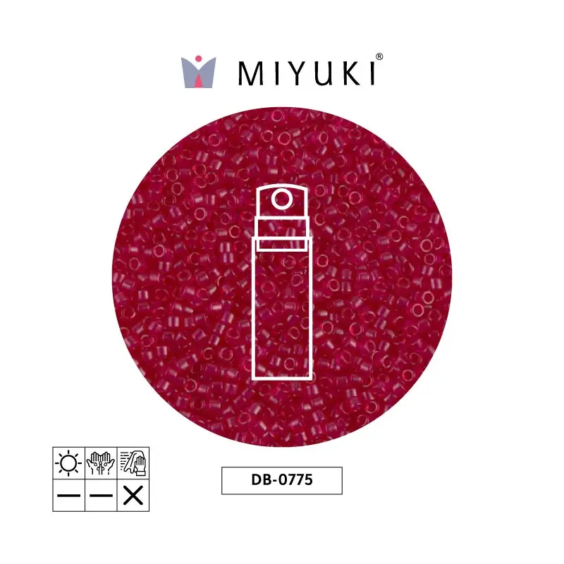 Miyuki delica 11/0 DB0775 mate transparente scarlet x 10g