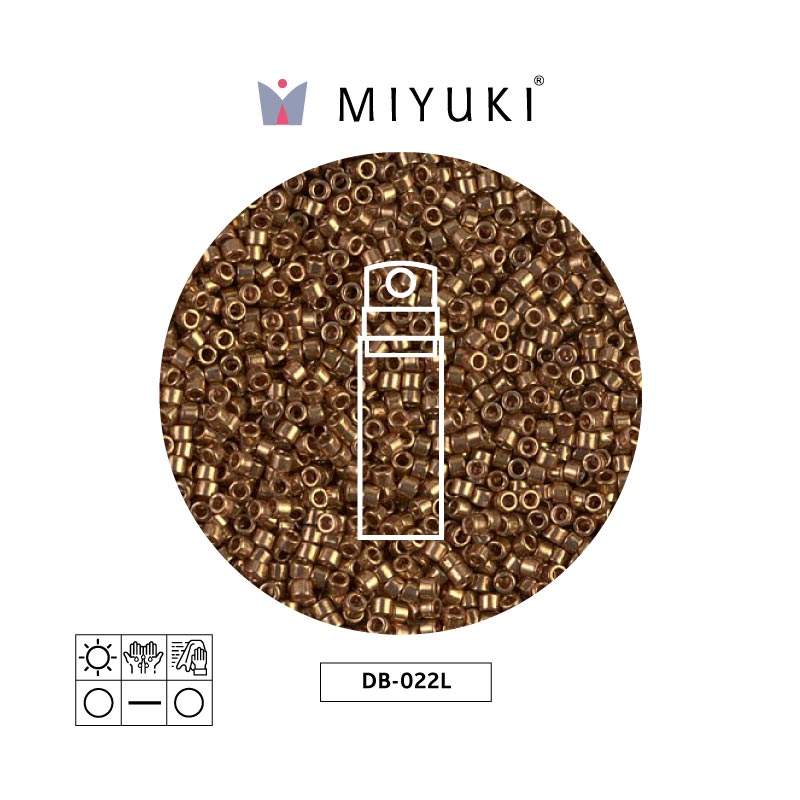 Miyuki delica 11/0 DB0022L claro bronce metalizado x 10g