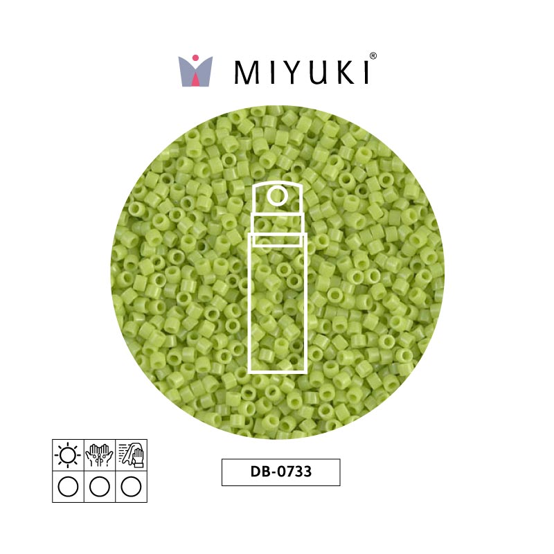 Miyuki delica 11/0 DB0733 verde chartreuse opaco x 10gr
