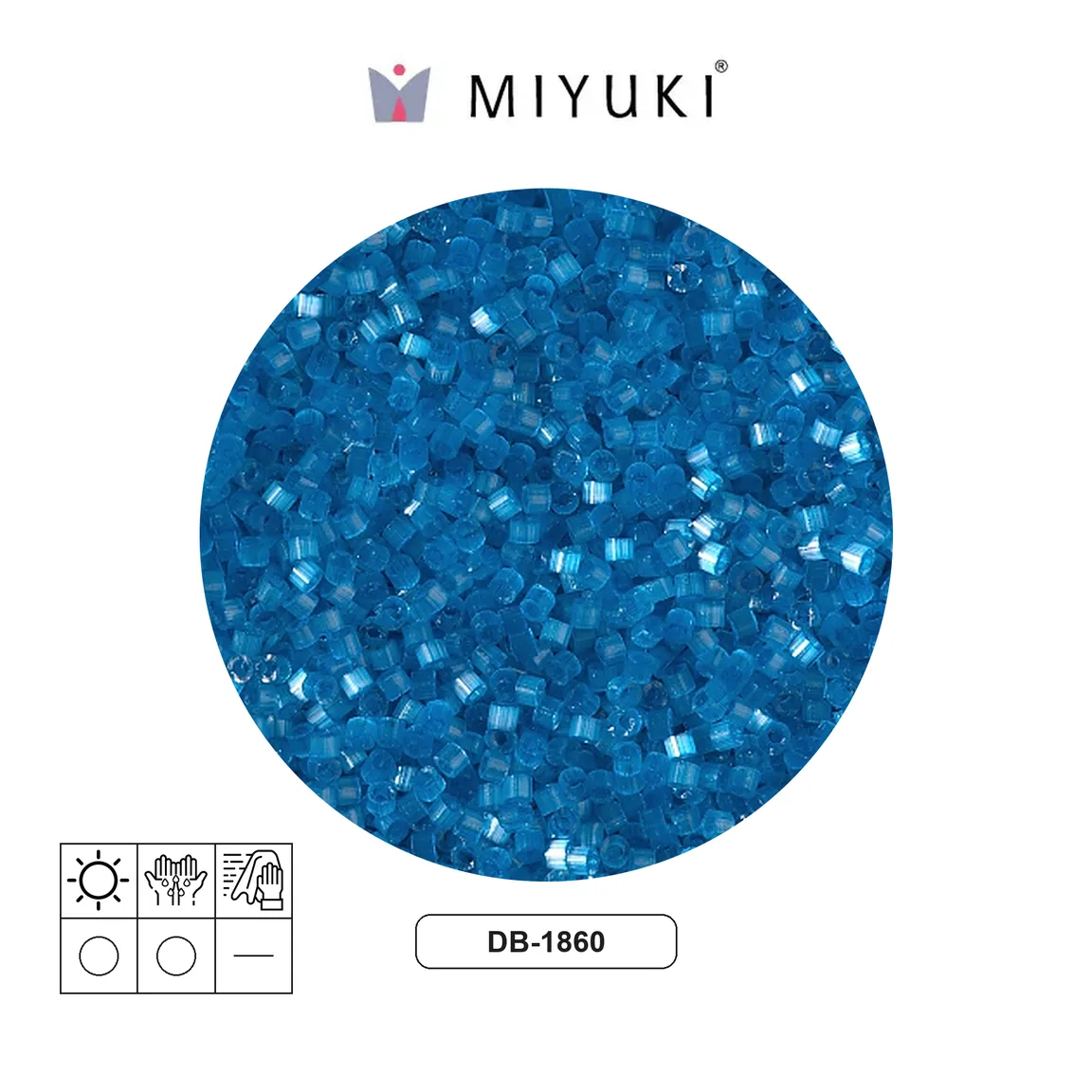 Miyuki delica 11/0 DB1860 capri blue satin x 50g