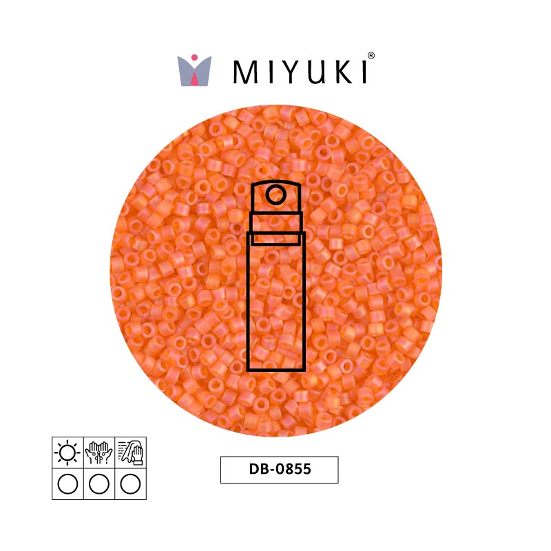 Miyuki delica 11/0 DB0855 mate naranja AB x 10gr