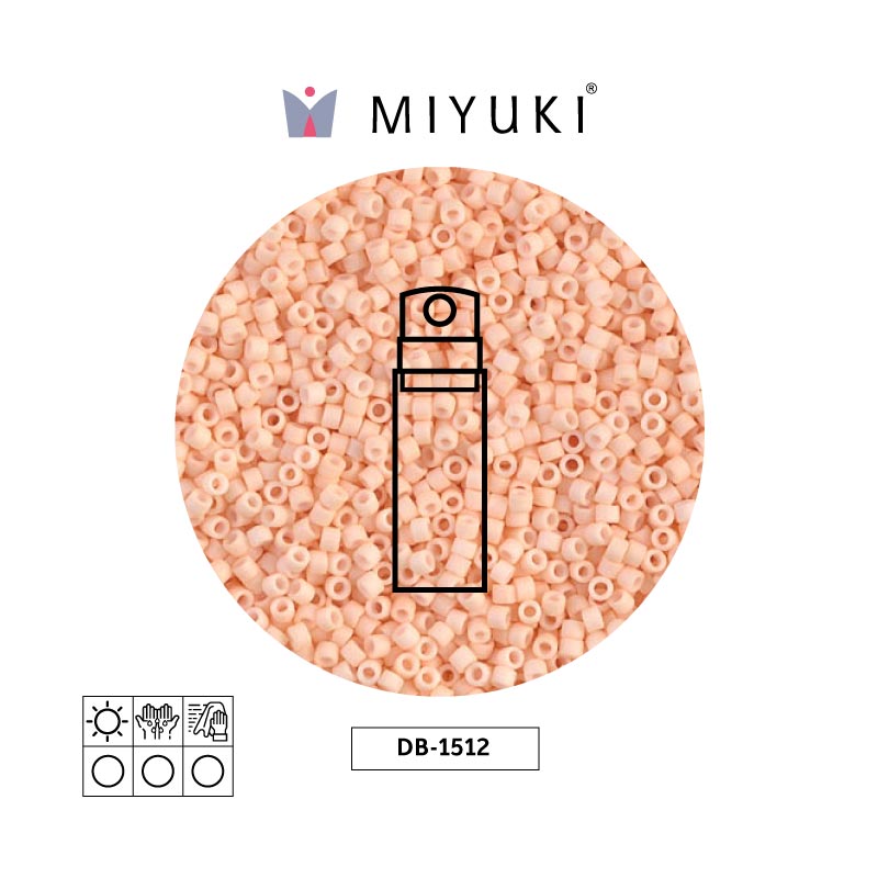 Miyuki delica 11/0 DB1512 mate opaco claro durazno x 10g