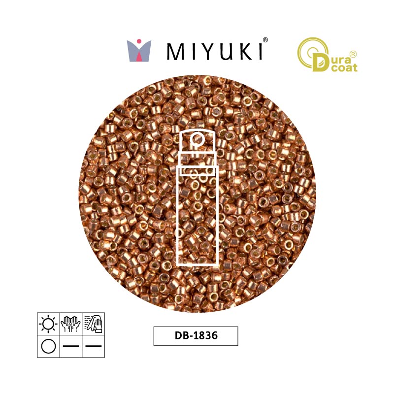 Miyuki delica 11/0 DB1836 galvanizado muscat x 10gr