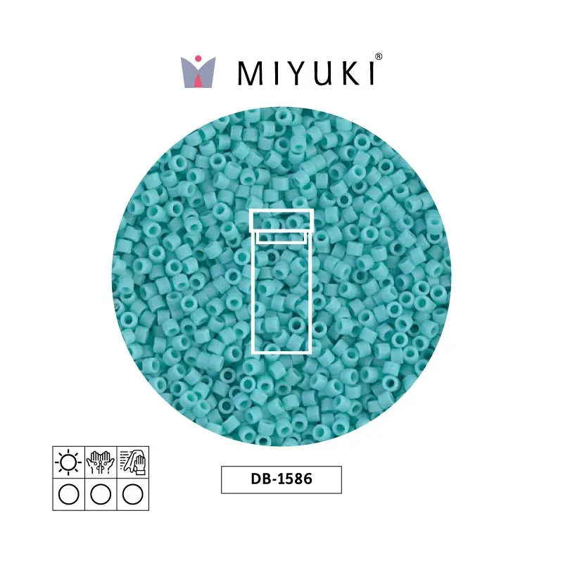Miyuki delica 11/0 DB1586 mate opaco azul opal x 3g