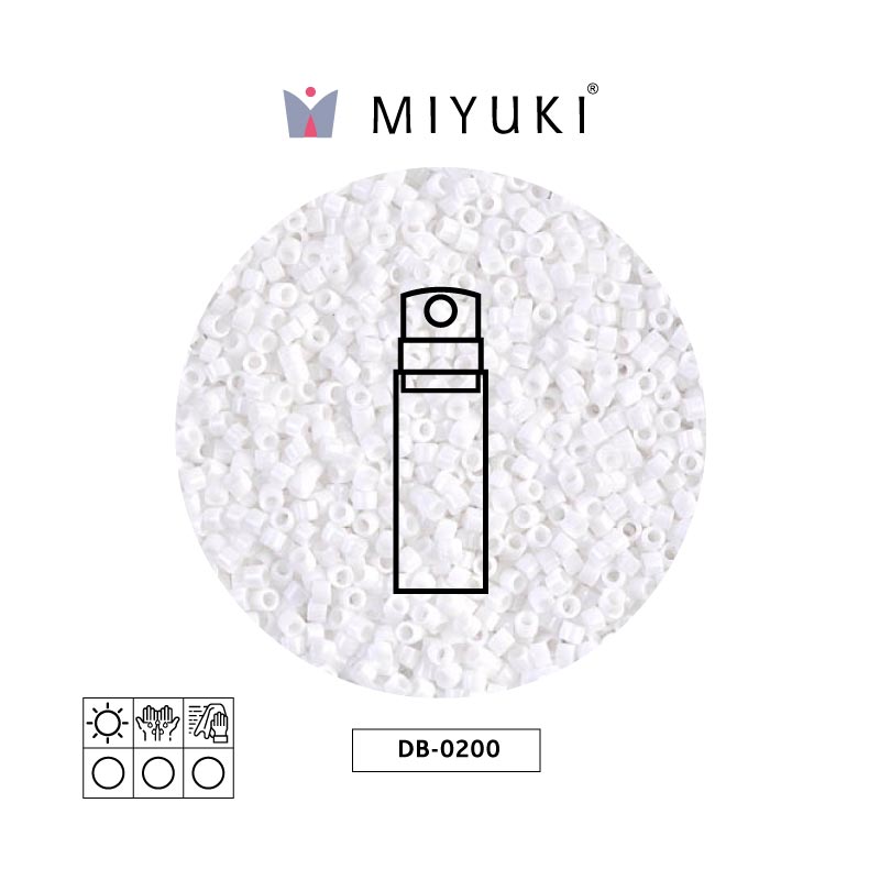 Miyuki delica 11/0 DB0200 opaco tiza blanco x 10g