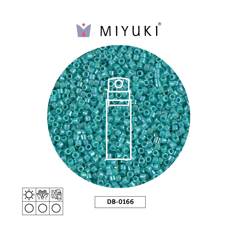 Miyuki delica 11/0 DB0166 opaco azul turquesa AB x 10gr